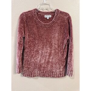 Orvis Classic Collection Chenille Pullover‎ Sweater Mauve Pink XS Extra Small